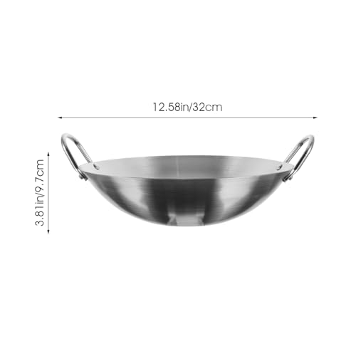Sartén wok de acero inoxidable Unomor 1pc para cocina miniatura 2