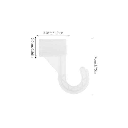 Miniatura 3 de Iplusmile 10piezas Ganchos Para Barra De Armario Soportes Para Riel De Armario De Diámetro Resistentes Hogar Baño Uso Dormitorio Y Estantes Unidades Color