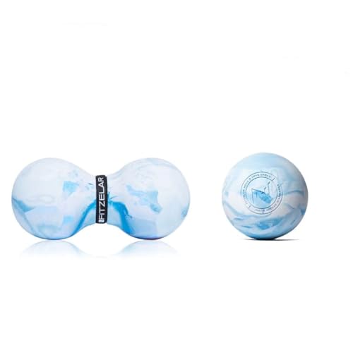 Image of FITZELAR Massage Lacrosse Balls for Myofascial Release, Quality Certification, Massage Deep Tissue for Back and Shoulder, Trigger Point Therapy, Muscle Knots, Relieving Muscle Pain (2Blue)