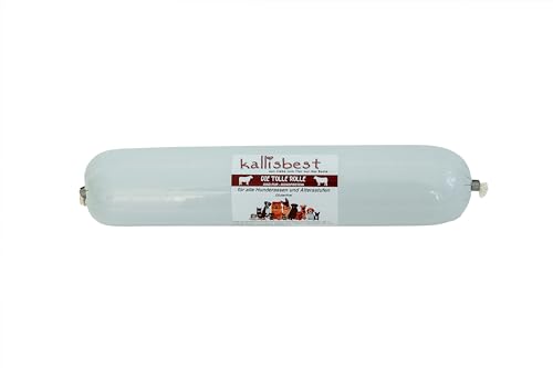 kallisbest Tolle Rolle Rind pur| Wurst aus 94% purem Rindfleisch| | Vorteilepackung 16 x 400g| glutenfrei und ohne Zusatzstoffe| Für Katzen und Hunde ab der 4. Lebenswoche