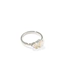 Kendra Scott Tatum Band Ring, Neutral Mix, Rhodium-Plated Brass, Size 7, Fashion Jewelry for Women