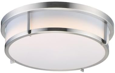 Maxim Lighting 10274WTSN Rogue-20W 1 LED Flush Mount-17 Inches Wide by 5.25 inches high, Finish Color: Satin Nickel