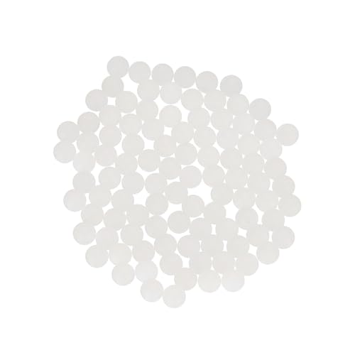uxcell 200pcs Nylon Bearing Balls 3/32" Solid Plastic Balls, G1 Precision Bearing Ball Frosted Surface, White