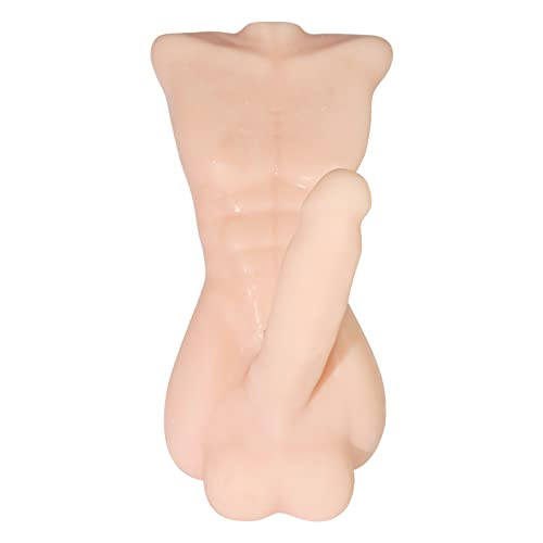 Image of ferch Torso Male Sex Doll with Flexible Dildo Realistic Sex Huge Cock for Women, Unisex Masturbator Sex Toy for Men Women Gay Couple -13.3 * 6.7 inch, 4.4LB (Beige)
