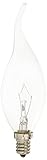 Bulbrite Incandescent CA11 Candelabra Screw Base (E12) Light Bulb, 1 Count (Pack of 1), Clear