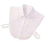 Generico Colletto finto staccabile in cotone per donna, colletto falso per camicette e maglioni(White sharp collar)