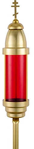 Orthodox Cross Cemetery/Vigil Memorial Light (Red)