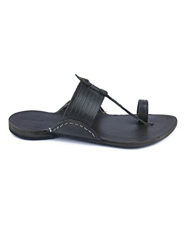 Image of KORAKARI Walkover Brown Kolhapuri Chappal Stylish Durable Smooth and Comfortable Flip Flops Anti Slip Designed Slippers Handmade Traditional Footwear