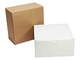 PQZKLDP 10 Packs 8x8x4 inches Small Fold Box Easy Assemble Paper Gift Box Decorative Party Favor Kra