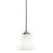 Kichler 10743NI Wedgeport Mini Pendant 1-Light Fluorescent, Brushed Nickel