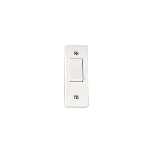 Image of Click Architrave Switch 1 Gang 2 Way 10 Amp White PVC
