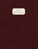 lenovo notebook 128gb ram  Music Manuscript Paper with Dot Grid Notes: Burgundy Music Theory Notebook for Students,: 120 Pages, Large (8.5 x 11 in) Staff Paper (12 staves) & Dotted Pages Hybrid for Songwriting and Composition