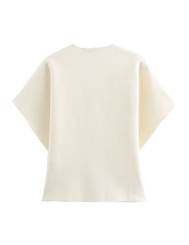 Zontroldy Women's Lightweight Short Sleeve Button-Down Cardigan Sweater V Neck Knit Outerwear2