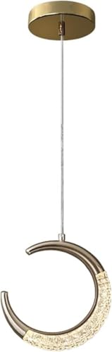 Lampe suspendue LED éclairage cristallin lune pour chambre moderne