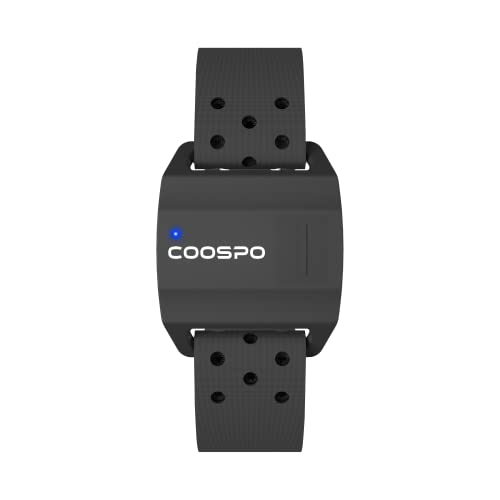 COOSPO Bluetooth Heart Rate Monitor Armband ANT+ Heart Rate Monitor Rechargeable HRM Sensor for Peloton Garmin Polar Wahoo Strava DDP Yoga (One More Free Armband)