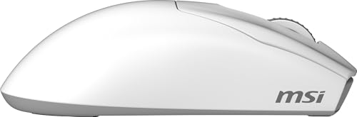 Image of msi Forge GM340 W White Gaming Mouse, 12800 DPI, 50M+ Clicks Micro Switch, Optical Sensor, Ergonomic Ambitextrous Hand Design, RGB Light