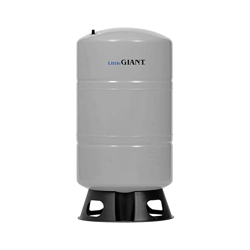 Little Giant Tanques hidroneumáticos de diafragma, 80 gal/ 300 L, Tanque vertical con base plástica, Color gris, 313352101