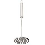 Mobestech Runder Kartoffelstampfer aus Edelstahl Langlebige Kartoffelpresse für Gemüse und Obstpüree Mobiler Küchenhelfer für Camping und Alltag