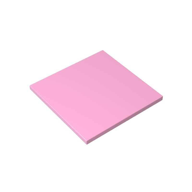 10202 Foundation Plate Tile 6x6 with Bottom Tubes 10 Pieces GDS-1116 Compatible with Lego Building Blocks Color:Bright Pink