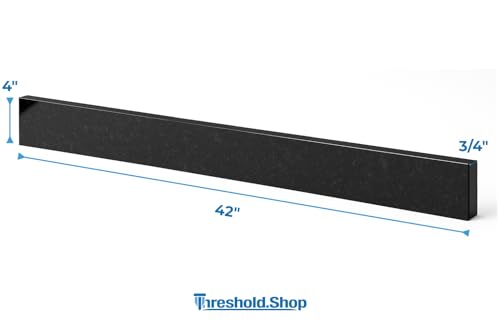 Image of Bathroom Vanity Sink Backsplash /Sidesplash (Absolute Black Granite, 4 inch x 42 inch)