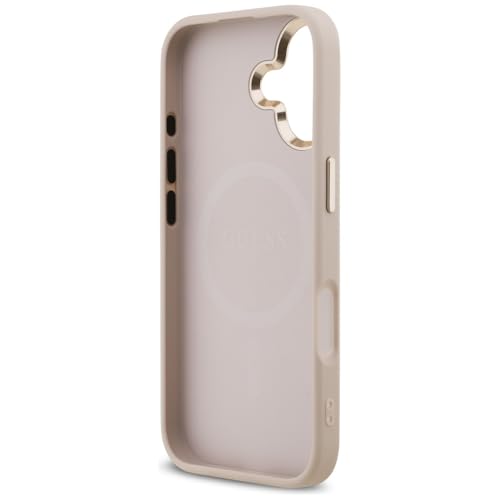Coque de luxe Guess Logo triangle 4G rose doré premium pour iPhone 17 - 7