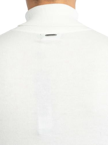 Men's Regular Fit Turtle Neck Knit, White4