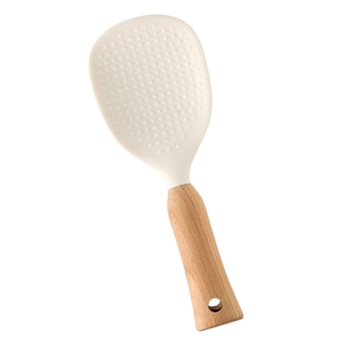 LALADEFIEE Silicone Rice Spoon Heat Resistant Scoop with Non Slip Handle Kitchen Rice Paddle Comfortable Grip for Home Cooks and Chefs