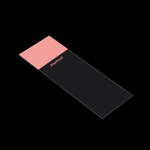 Platinum Starfrost Slide, 90 Deg Straight Edge, Pink 1440/cs