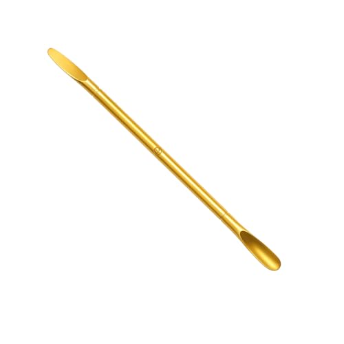 Professional Cuticle Tool, Double-Ended Paddle and Blade, Gold, 14 cm (Gold, Curved Cuticle Remover 12.5cm)
