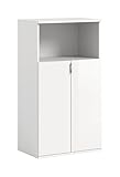 xonox.home Systemmöbel Projekt X Schuhkommode Schuhschrank Schuhaufbewahrung Kommode in weiß Hochglanz, ca. 60x110x37 cm