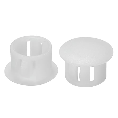 Image of PATIKIL 13mm (1 /2 inch) Plastic Hole Plugs, 30Pcs Flush Type Round Hole Plugs Cover Snap in Locking Hole Tube for Table Kitchen Cabinet Furniture, White