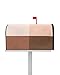 Magnetic Mailbox Cover Brown Simple Gradient Four Grid Geometric Pattern Standard Size Removable Post Letter Box Cover Waterproof Garden Yard Outdoor Decoration