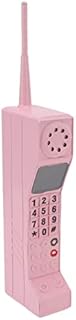 Focket Brick Cell Phone Ornament, Retro 80's Cell Phone Vintage Cellphone, Retro Old Fashioned Cell Phone Model, Iron Brick Mobile Phone Model Photography Props for Home Decor (Pink)