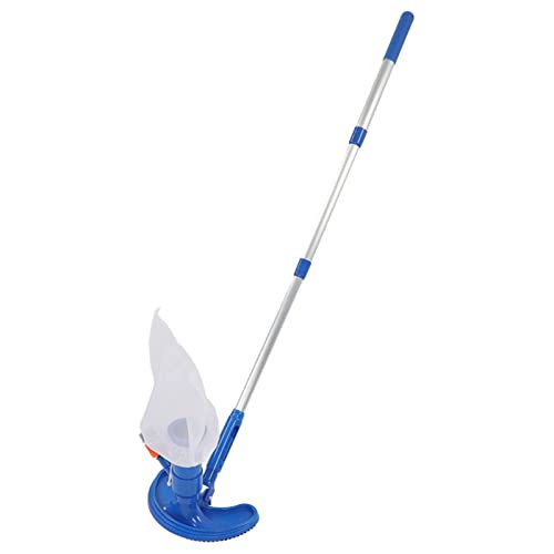 Rankomu Outil d'aspiration de piscine avec brosse, tige télescopique portable, aspirateur de piscine en plastique pour spa centre et fontaine, norme américaine, kit de nettoyage