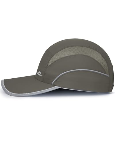 Image of GXCROR Quick-Dry Running Hat for Men & Women - UPF 50+ Breathable Mesh, Reflective Sports Cap for Outdoor, Hiking