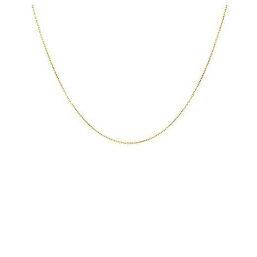 L'Atelier d'Azur - Collier Chaine Forçat Diamantée - Or Jaune Véritable - Homme ou Femme