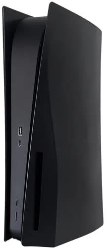 Image of Face Plate Cover Shell for PS5 Disc Edition Console Faceplates, Accessories Compatible with PlayStation 5 Protective Replacement Panels (Black)