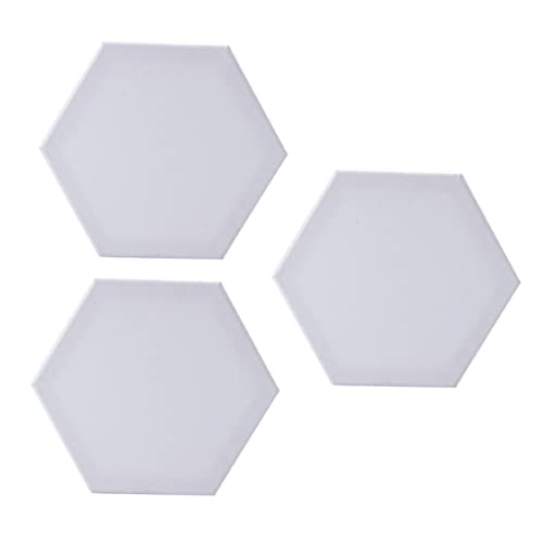 ULDIGI 3Pcs Hexagon Cotton Art Canvas Boards Hexagon Shaped Painting Canvas Set DIY Artist Canvas Boards 12.5cm Side Length