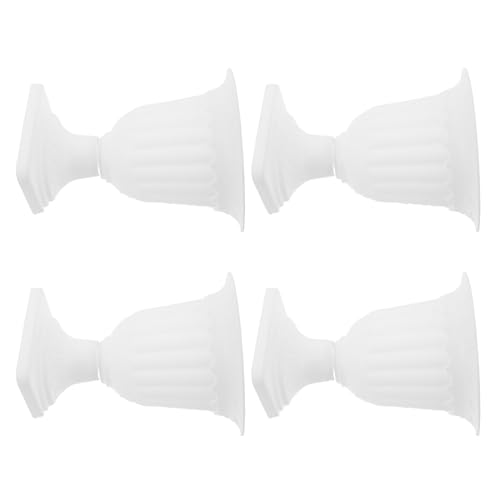 ibasenice Lot De 4 Vases À Fleurs Style Colonne Romaine Support Mural Vintage Vase Rétro Décoration De Porche Jardinière Suspendue Blanche