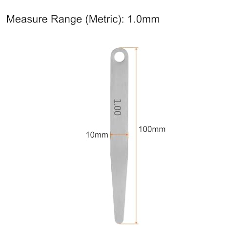 Juego de calibradores de espesores (feelers) de 5 piezas, acero 65MN, espesor 1,0 mm, para medir holguras miniatura 2