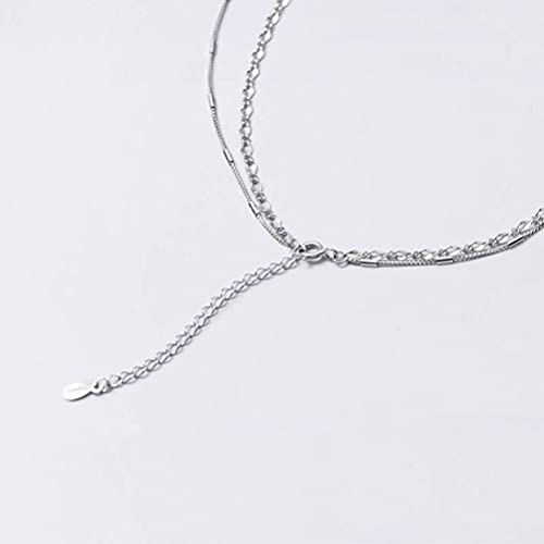 Collier de clavicule long en argent pour sublimer vos pulls de mode