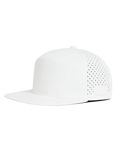 Image of Zylioo XXL Laser Vented Trucker Hat for Big Heads, Flat Bill Cap | Generous 2XL Fit-Airy cutout panels and a straight visor give larger head shapes cooler comfort for sunny rounds.