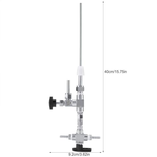 Bierflaschenfüller, 40cm Lange Edelstahl Flaschenfüller, Gegendruckfüller CO2 Bierabfüller, Heimbrauen Gefüllt Bierflasche mit Druckregulierung, Abnehmbarer Bierbrauset für Bar Home Wein Abfüllung