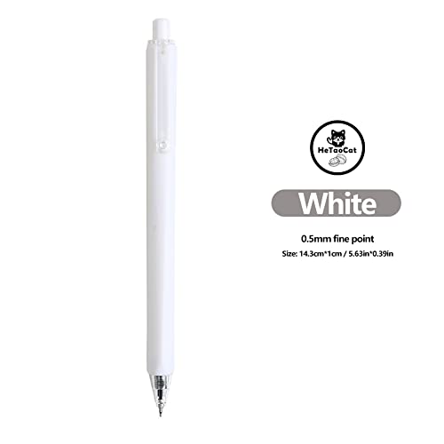Hetaocat Retractable Gel Pens, 6 Pastel Exterior Colors, 0.5Mm Fine Point, Quick Drying, Writing Drawing, Black Ink Gel Pens, Box Of 6 Pens (6) #TOP1