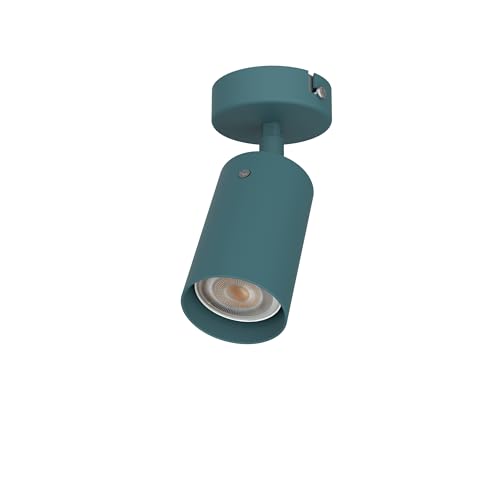 Migliori applique led L+ Faretto Spot LED Orientabile da Soffitto o Parete in Metallo - Attacco GU10 - Made in Italy - Diametro 6cm - Design Moderno per Cucina e Soggiorno (Blu Mediterraneo)