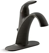 KOHLER Alteo K-45800-4-2BZ Single Handle Single Hole or Centerset Bathroom Faucet with Metal Drain Assembly in Oil-Rubbed Bronze