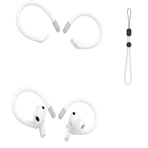 Silikonowe haczyki na uszy do Samsung Galaxy Buds 4 / Buds 4 Pro, zaczep na uszy ze smyczą Akcesoria do słuchawek (białe)