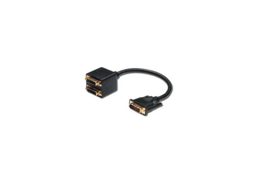 M-Cab DVI Y-Splitter Cable DVI-D to 2X DVI-D 20 cm Black