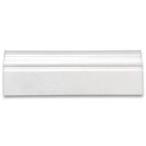 Stone Center Online Thassos White Marble 4x12 Baseboard Crown Molding