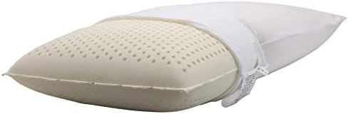 OrganicTextiles Natural Latex Pillow with Organic Cotton Cover, Queen Size, Extra Soft, GOTS Certified, No Pressure Support, Neck Pain Relief, Bed Pillow for Side, Back and Stomach Sleeper